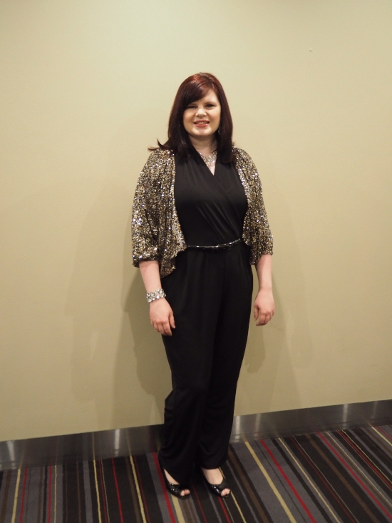 Jumpsuit with clearance bolero jacket