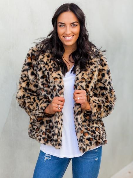 Leopard faux 2025 fur coat australia