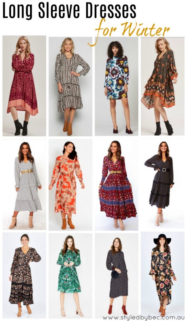 long sleeve dresses for winter