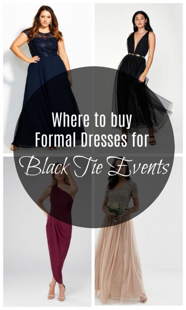 where to buy formal dresses for black tie events